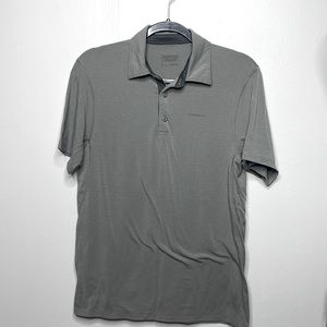 Men’s size small PATAGONIA Polo Shirt Organic Cotton Grey Collared Short Sleeve